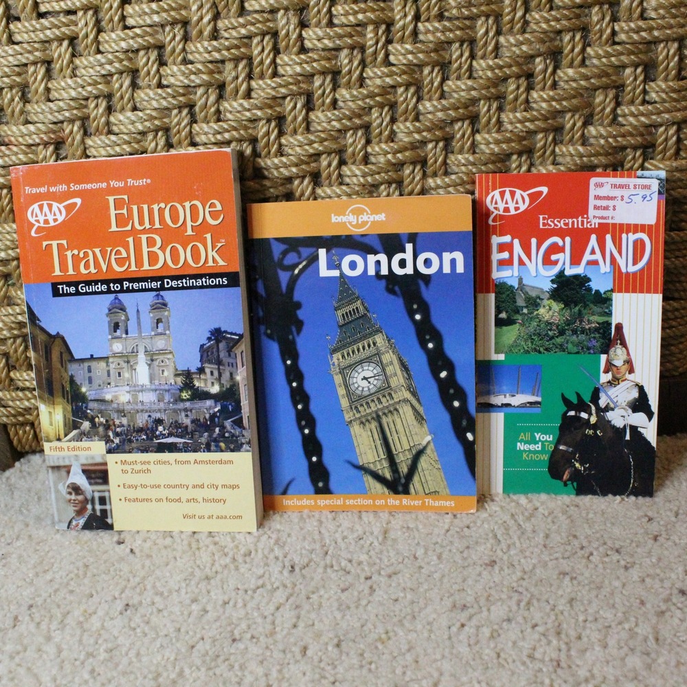 AAA Lonely Planet Europe London England Travel Guide Book Lot 3pc Vintage Boho